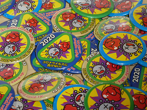 健康衛生カンバッジ