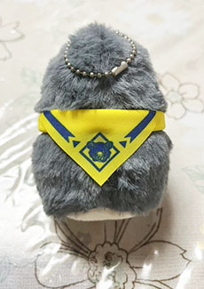 マスコット背中