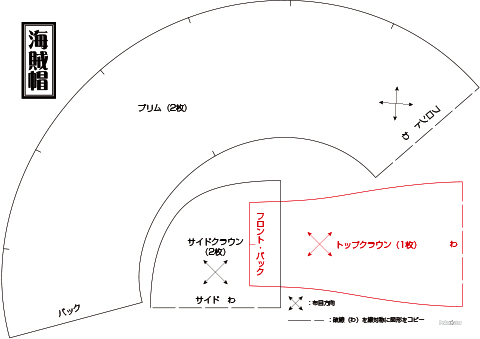 海賊帽型紙