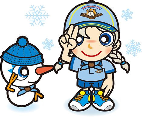 雪だるまとビーバー