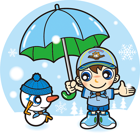 雪だるまとビーバースカウト