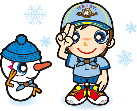 雪だるまとビーバースカウト