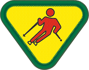 チャレンジ章　スキー選手