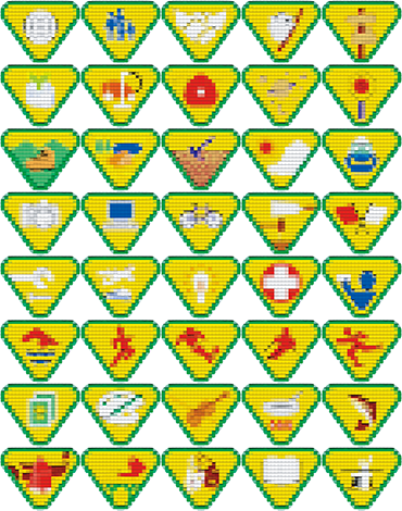 チャレンジ章パッチワーク