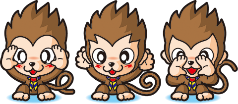 年賀状　カブスカウトザル