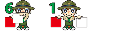 手旗信号　ミ