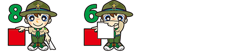 手旗信号　ヨ