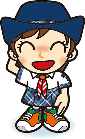 照れるガールスカウト