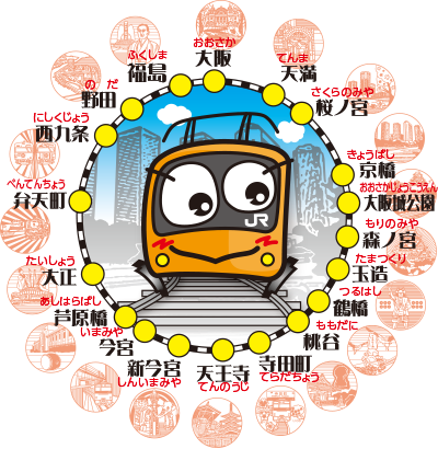 大阪環状線地図