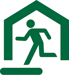 地図記号　避難所兼緊急避難場所