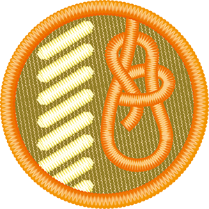 ターゲットバッジ　ロープ結び