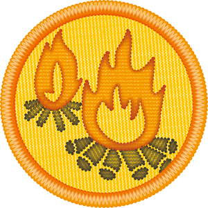 ターゲットバッジ　たき火