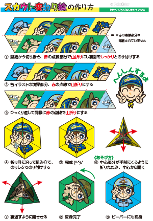 スカウト変わり絵　作り方