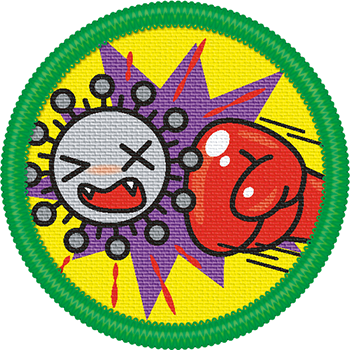 コロナウイルス撃退カンバッジ